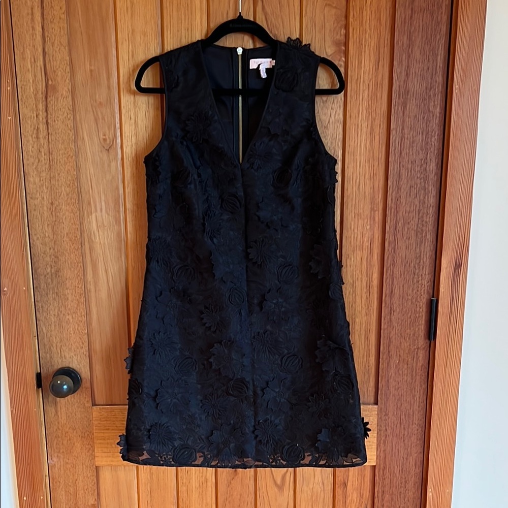 Ted Baker, Elegant Black Floral Dress, 2 (6)